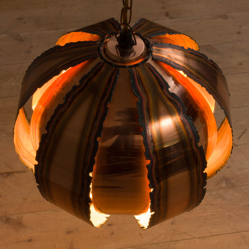 Vintage copper pendant lamp  Svend Aage Holm Sørensen 1970