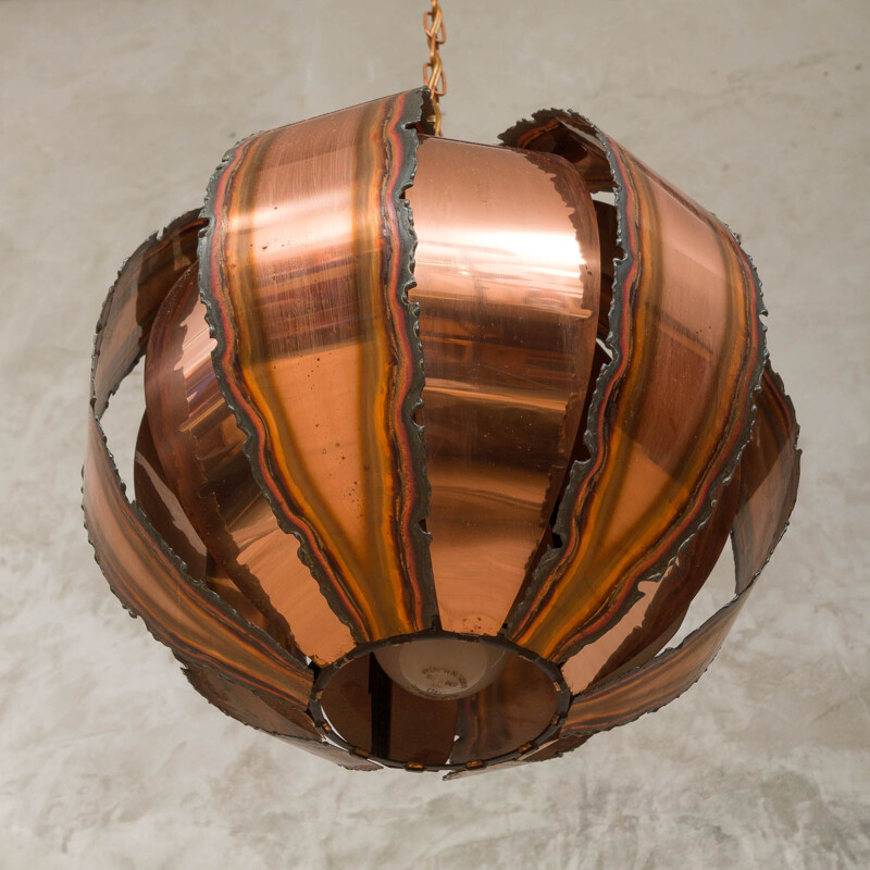 Vintage copper pendant lamp  Svend Aage Holm Sørensen 1970