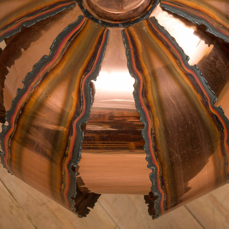 Vintage copper pendant lamp  Svend Aage Holm Sørensen 1970