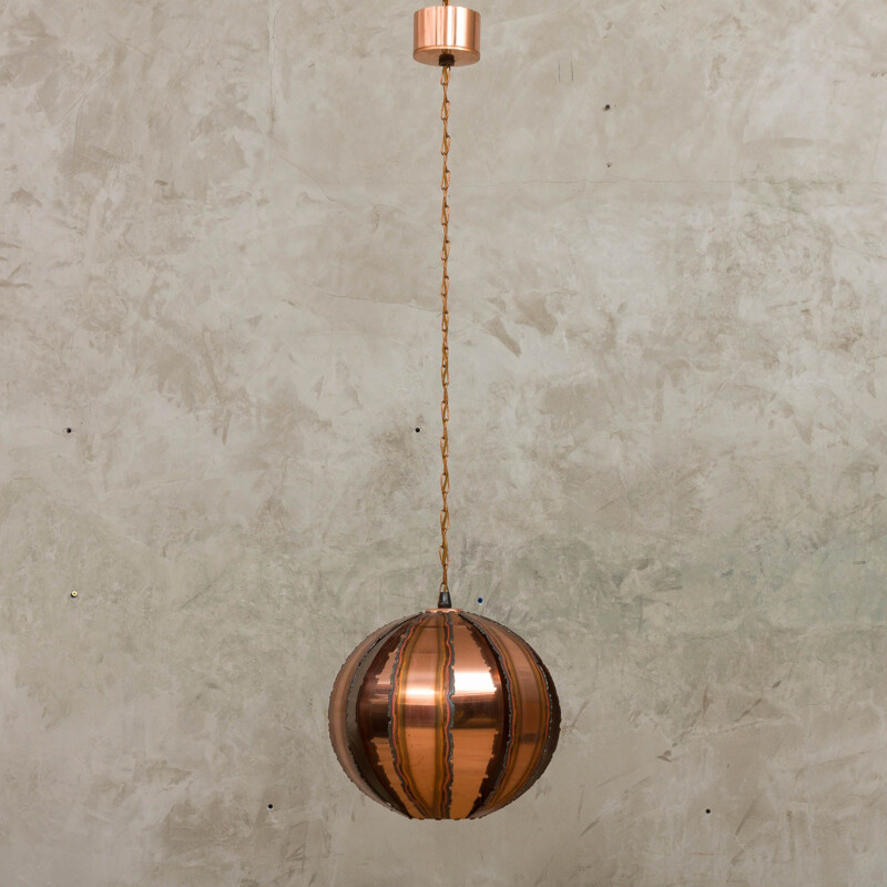 Vintage copper pendant lamp  Svend Aage Holm Sørensen 1970