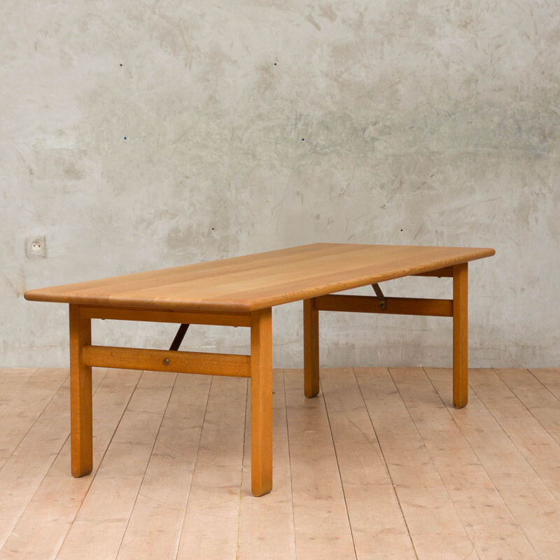 Vintage extra long oak coffee table Borge Mogensen 1960