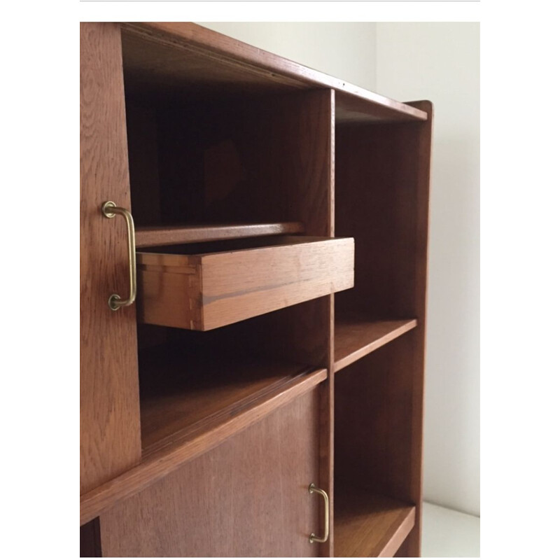 Vintage wooden buffet by Roger Landault 1957