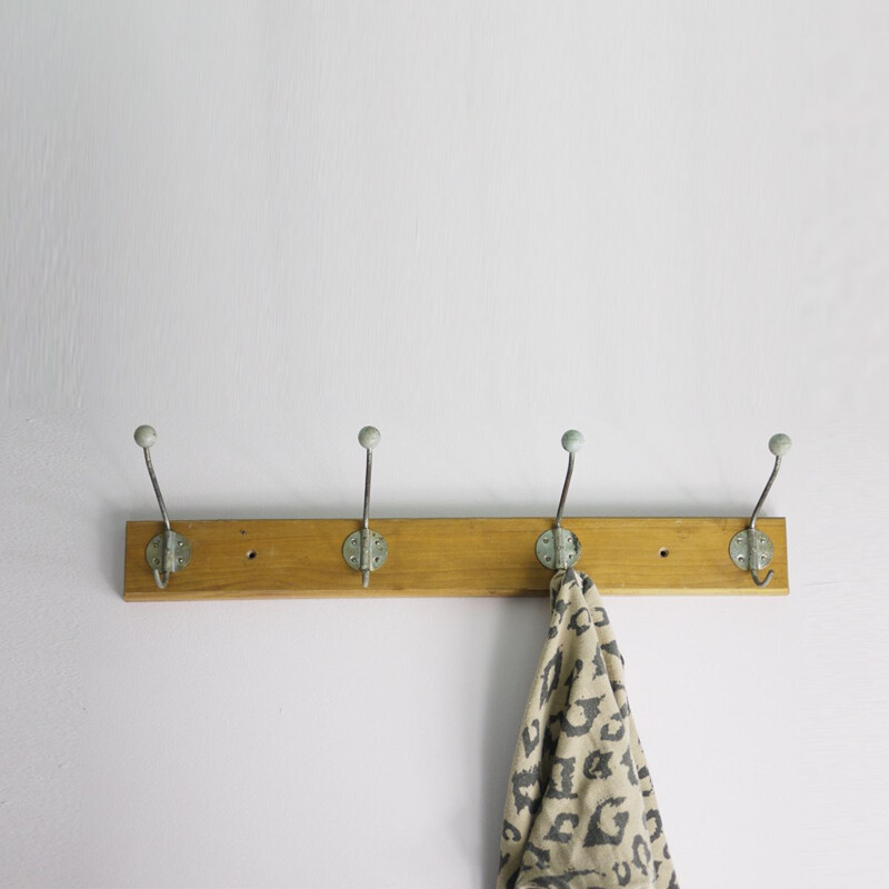 Italian vintage wall coat rack, 1960s