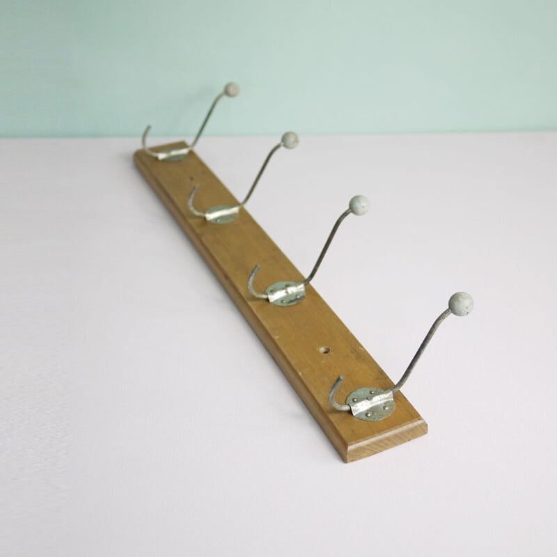 Italian vintage wall coat rack, 1960s