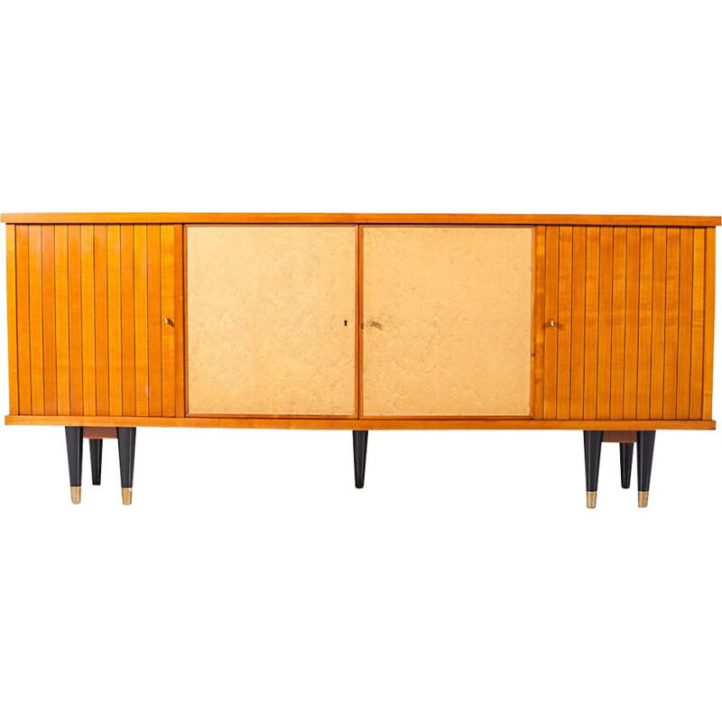 Large vintage wooden sideboard, France, 1940s