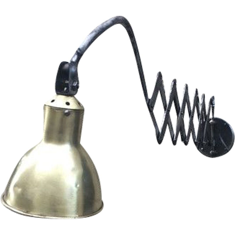 Lampe ciseaux vintage en fer et cuivre par AGI, 1930