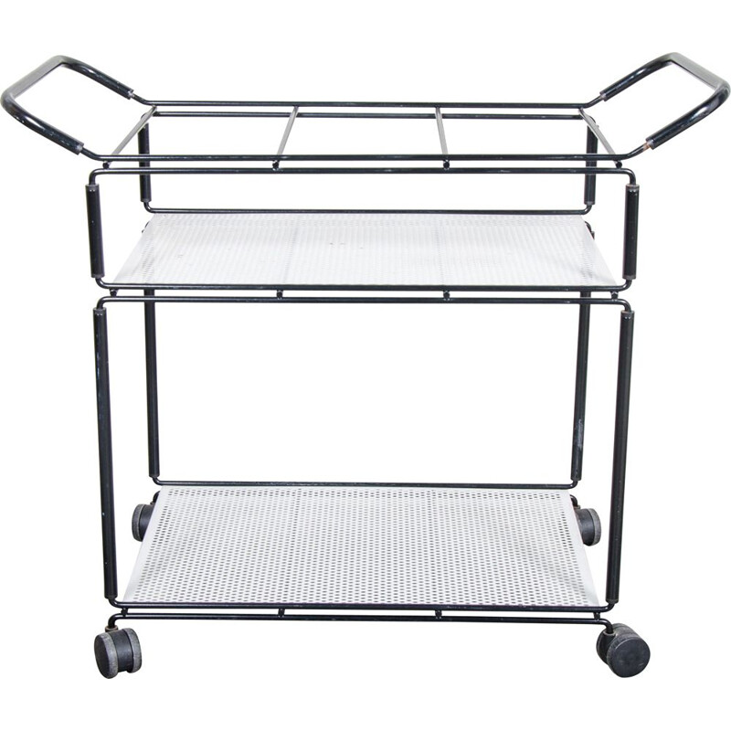 Vintage serving bar trolley by tjerk reijenga for pilastro, 1980