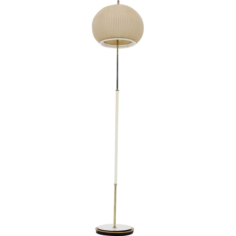 Vintage metal and paper floor lamp, 1960