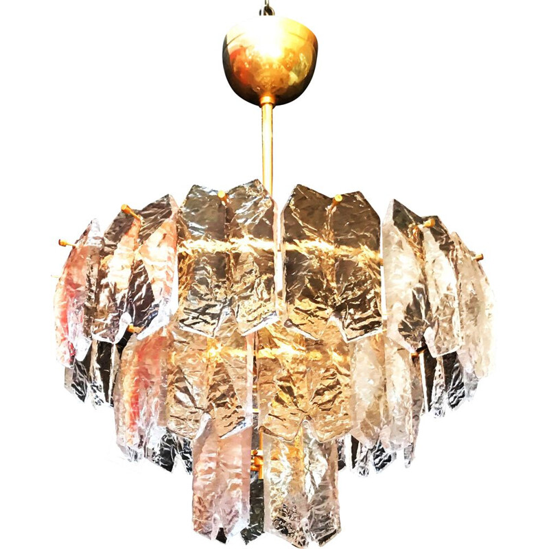 Vintage Palwa 3-level chandelier 1970
