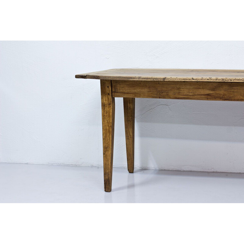 French vintage farmhouse dining table, 1940s