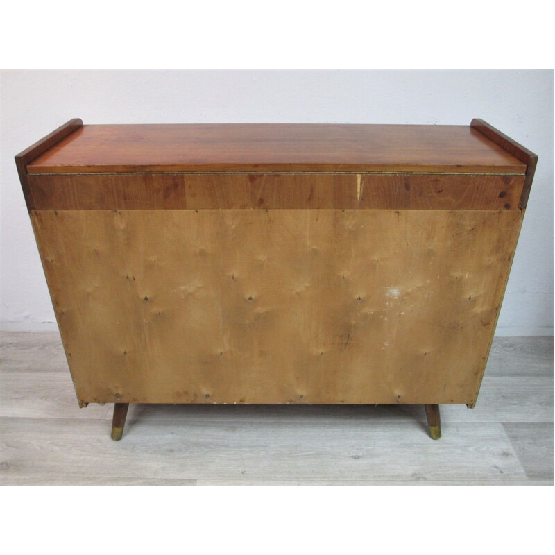 German walnut vintage cabinet, 1960s