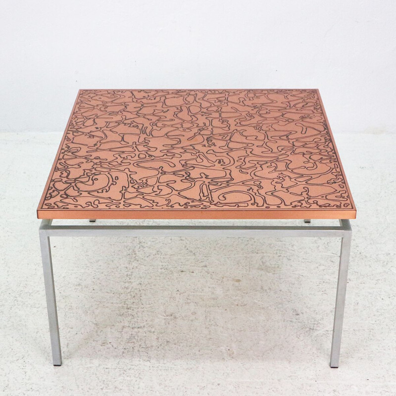 Vintage copper coffee table, 1960