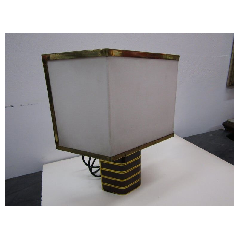 Vintage brass table lamp by Romeo Rega, 1970