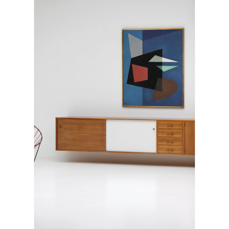 Vintage floating sideboard by Jos De Mey, from Van Den Berghe Pauvers, 1961