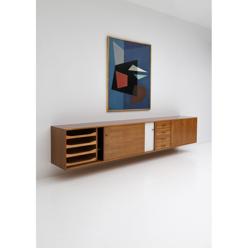 Vintage floating sideboard by Jos De Mey, from Van Den Berghe Pauvers, 1961