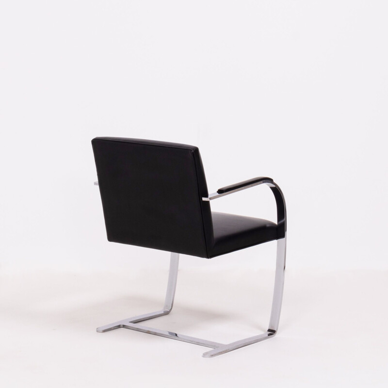 Ensemble de 6 chaises noires vintage par Mies van der Rohe, Knoll