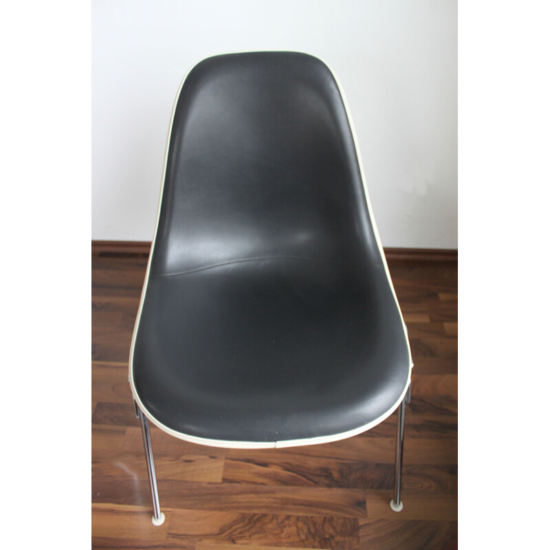 Set of 2 vintage Vitra DSS fibreglass chairs,  Herman Miller, 1960-70s