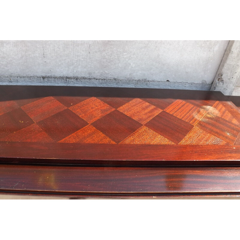 Vintage mahogany lowboard by Gaston Poisson 1925-30s