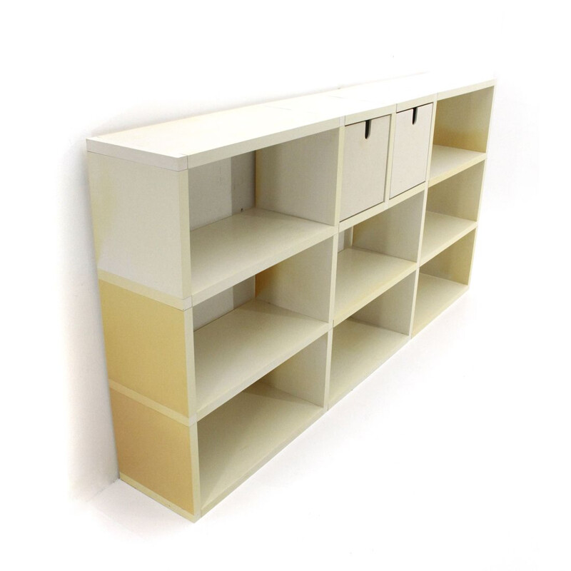 Vintage modular "Polvara" bookshelf by Giulio Polvara for Kartell, 1970s