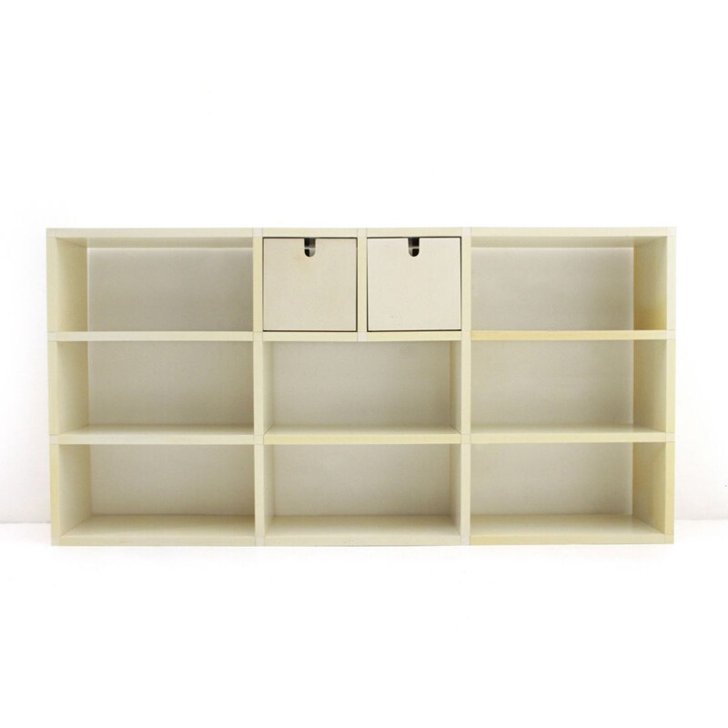 Vintage modular "Polvara" bookshelf by Giulio Polvara for Kartell, 1970s