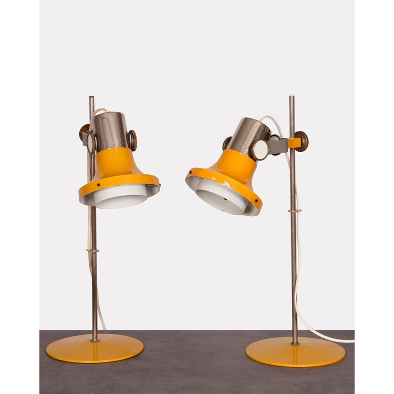 Set of 2 vintage lamps by Pavel Grus for Kamenicko Senov, 1960