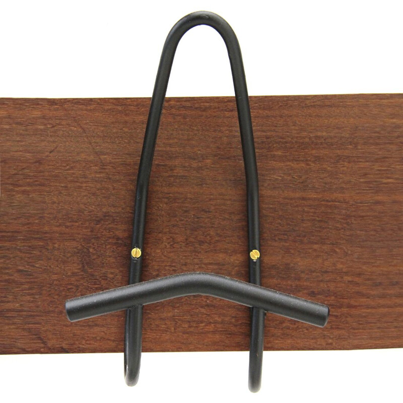 Vintage coat rack with mirror and drawer, 1960s