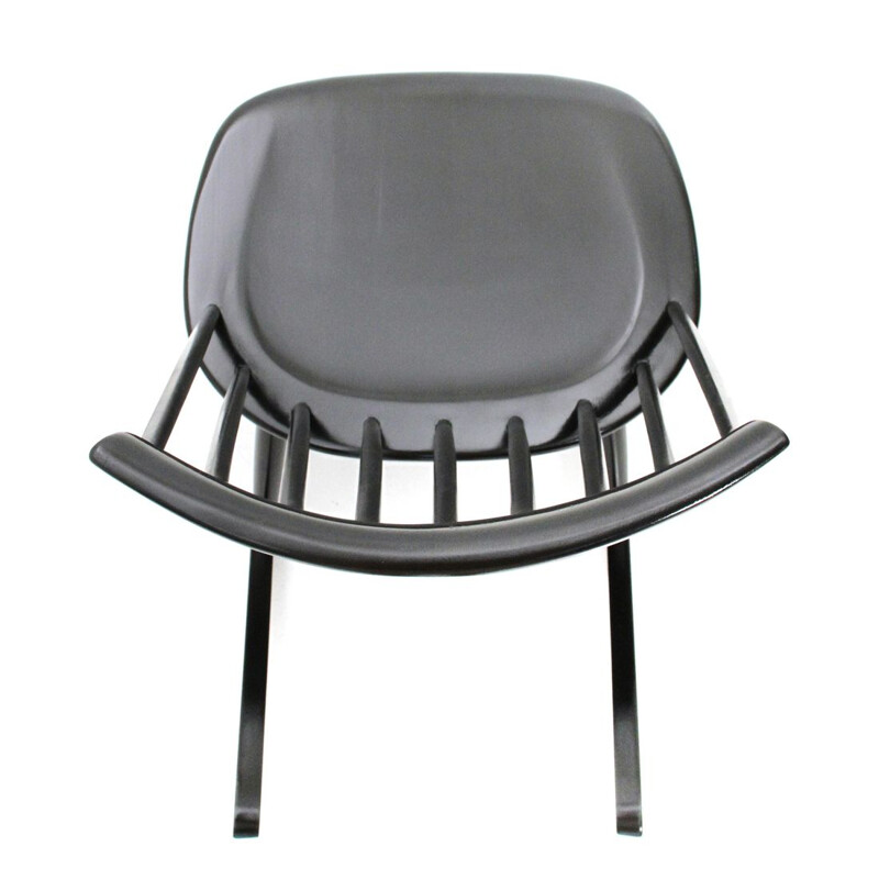 Chaise à bascule "Mademoiselle" vintage noire par Ilmari Tapiovaara pour Artek, 1950