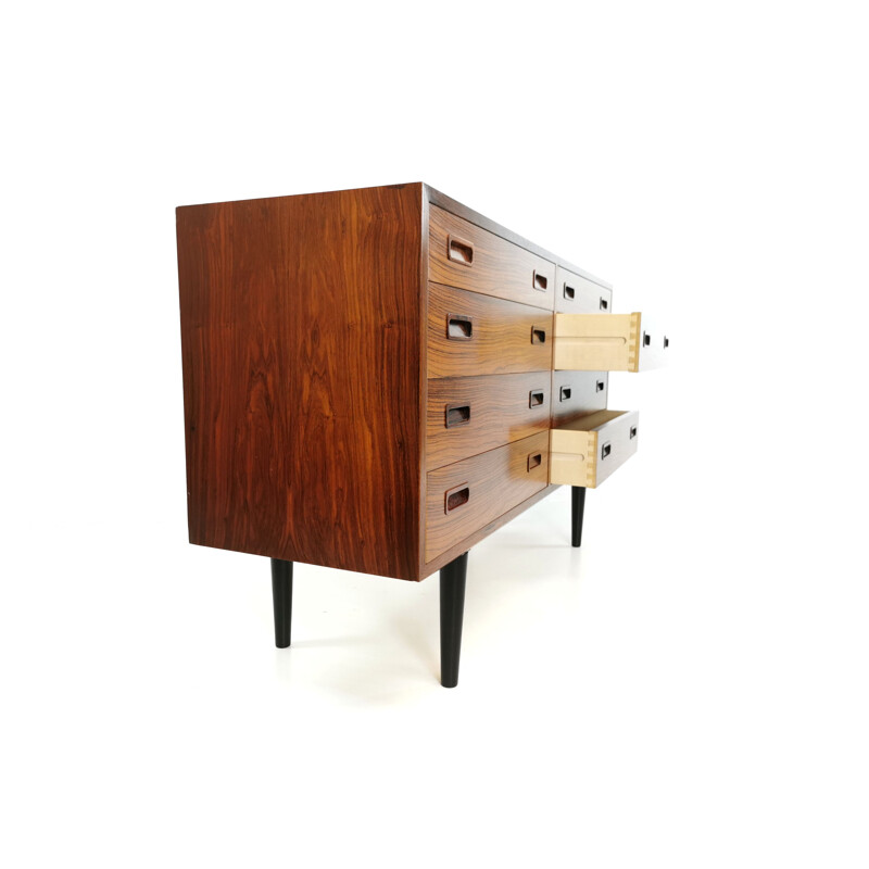 Vintage rosewood chest of drawers by Carlo Jensen from Hundevad Company, 1970s