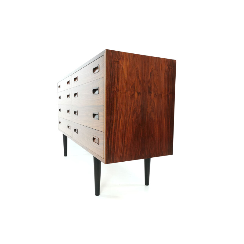Vintage rosewood chest of drawers by Carlo Jensen from Hundevad Company, 1970s