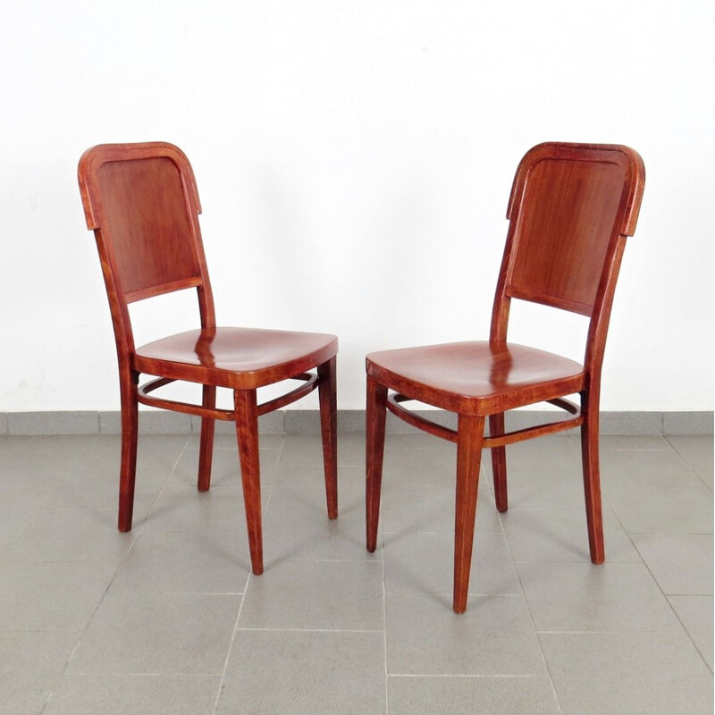 2 dining chairs produced by Jan Kotera 1930