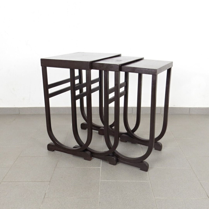 Nesting table, produced by Fischel 1930s
