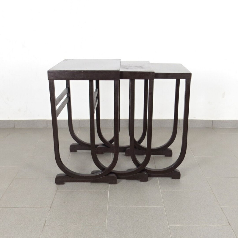 Nesting table, produced by Fischel 1930s