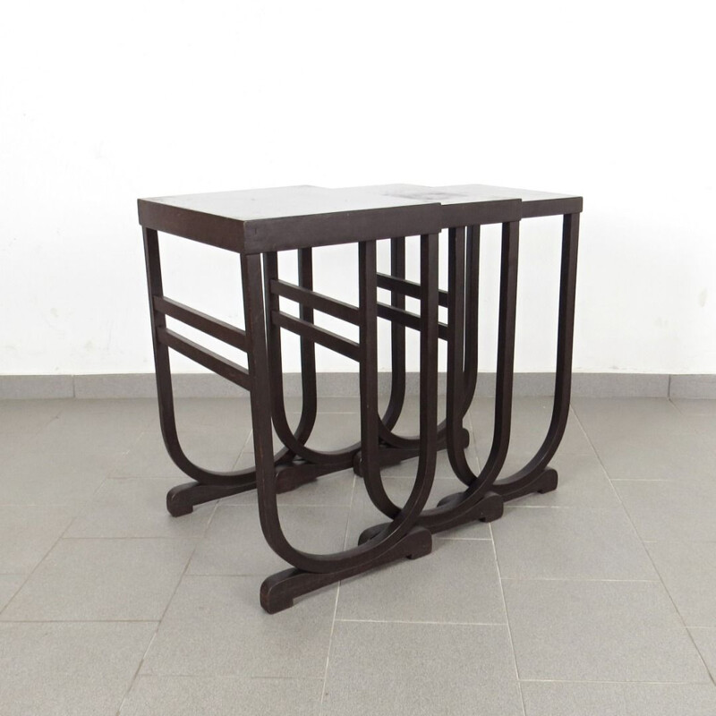 Nesting table, produced by Fischel 1930s