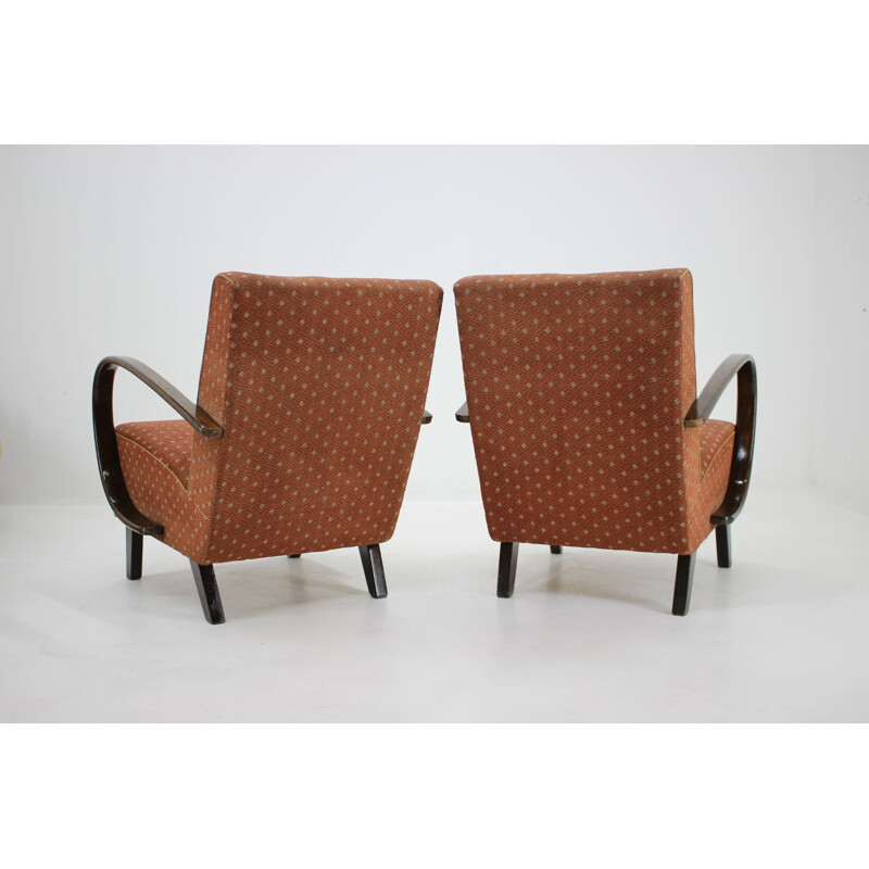 Set of 2 vintage Armchairs by Jindrich Halabala 1950s
