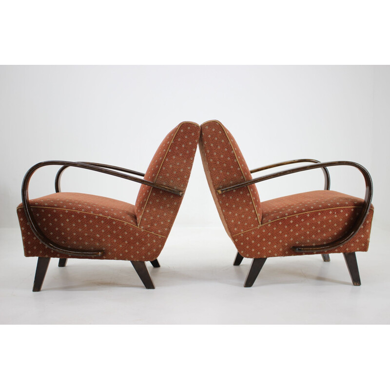 Set of 2 vintage Armchairs by Jindrich Halabala 1950s