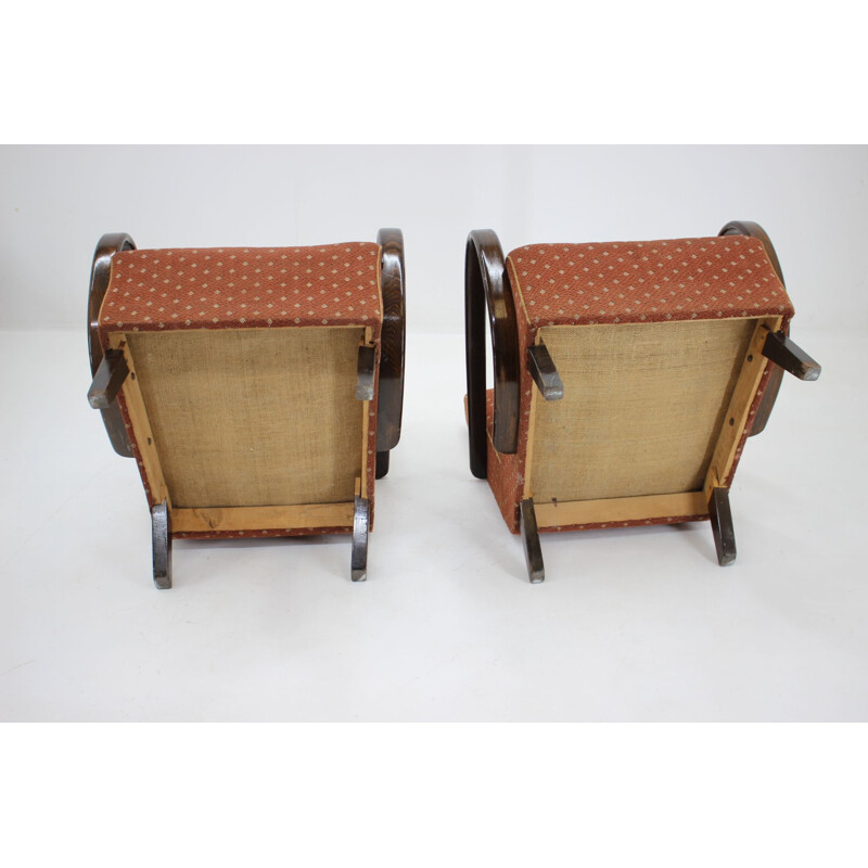 Set of 2 vintage Armchairs by Jindrich Halabala 1950s