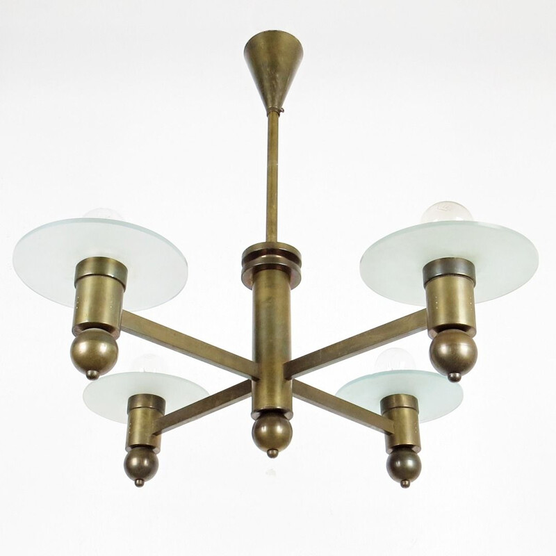 Vintage brass Chandelier 1930s