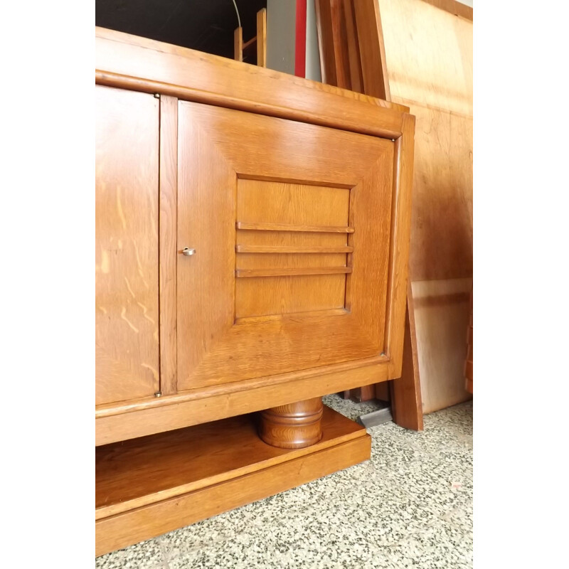 Vintage oak sideboard Charles Dudouyt the gentilhommière 1940 