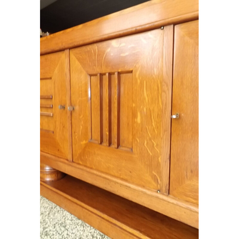 Vintage oak sideboard Charles Dudouyt the gentilhommière 1940 