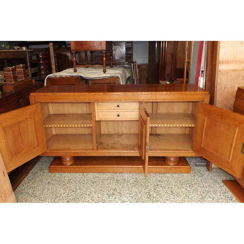 Vintage oak sideboard Charles Dudouyt the gentilhommière 1940 