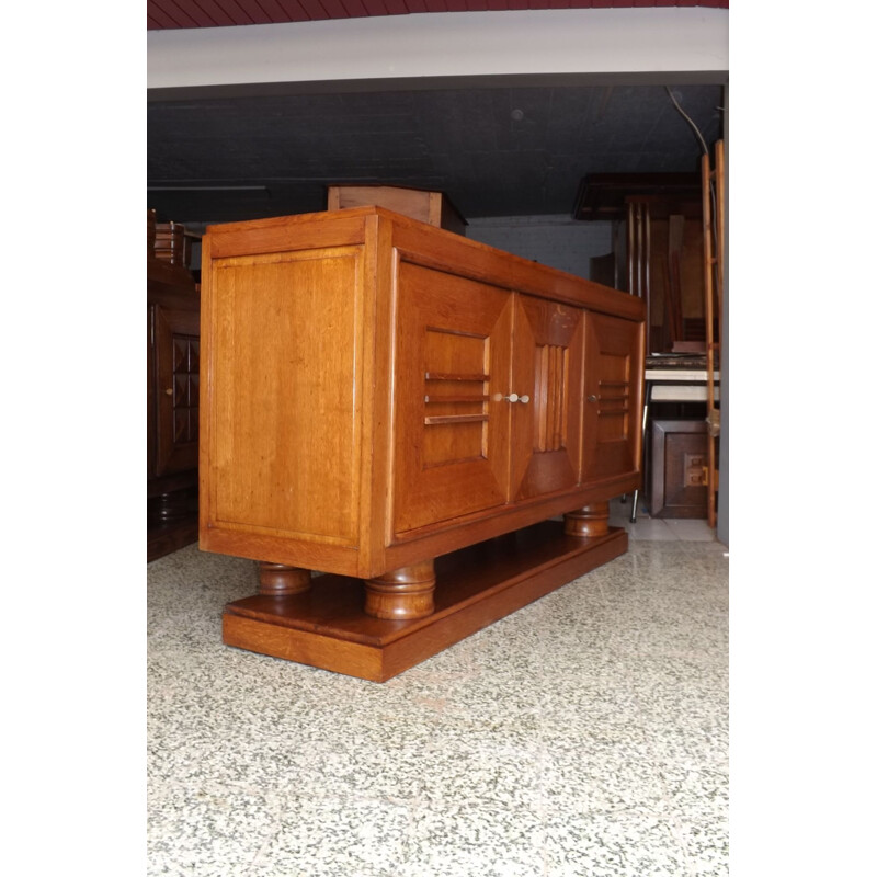 Vintage oak sideboard Charles Dudouyt the gentilhommière 1940 