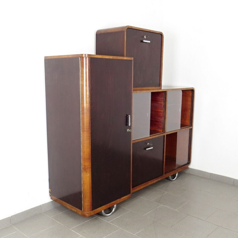 Bookshelf in wood, art deco style 1930