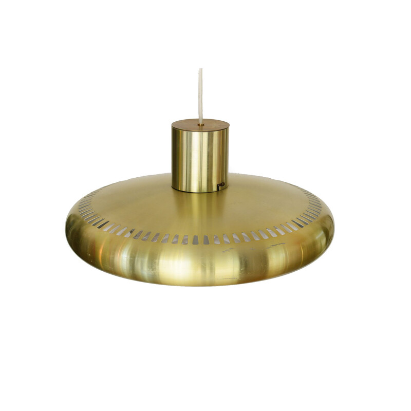 Vintage pendant light TL 21 in gold aluminium 1960