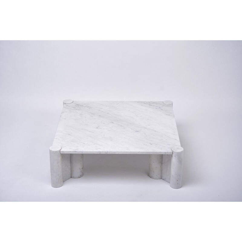 Vintage white marble coffee table model Jumbo by Gae Aulenti for Knoll International, 1964