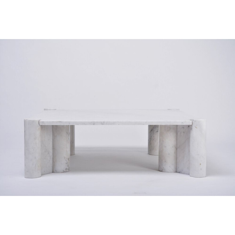 Vintage white marble coffee table model Jumbo by Gae Aulenti for Knoll International, 1964