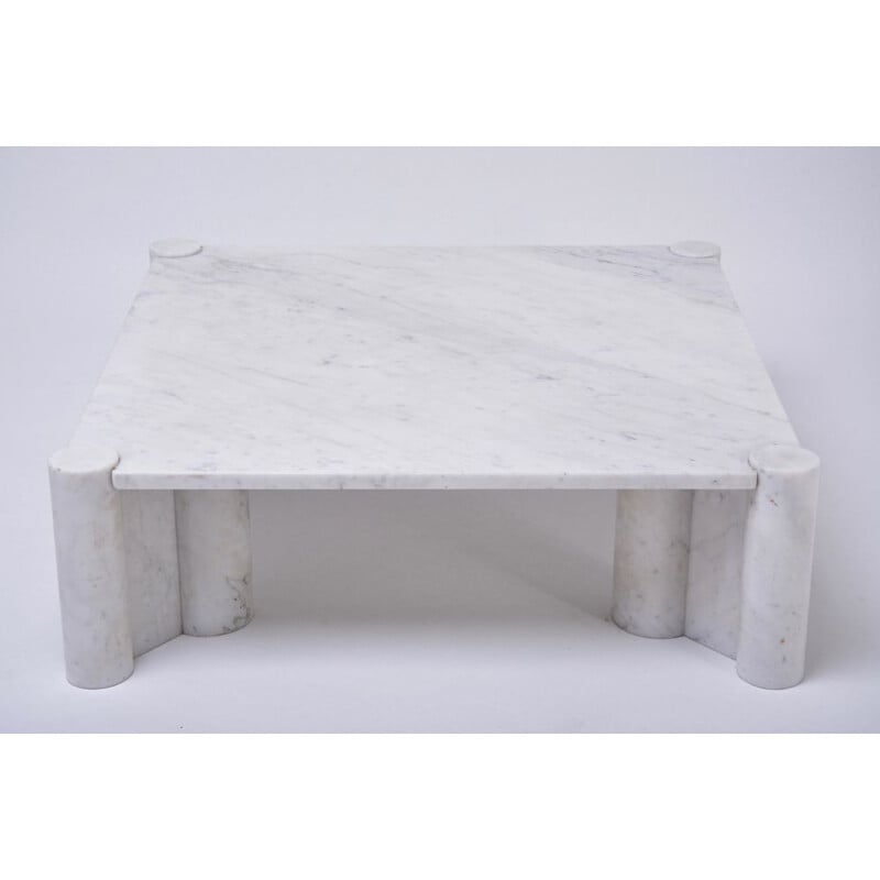 Vintage white marble coffee table model Jumbo by Gae Aulenti for Knoll International, 1964