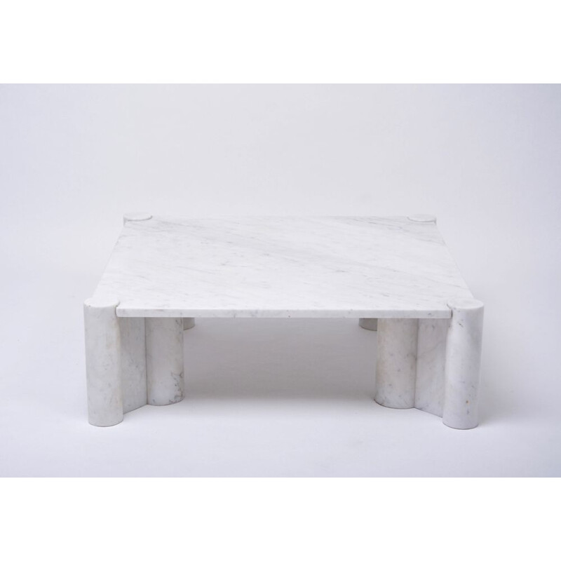 Vintage white marble coffee table model Jumbo by Gae Aulenti for Knoll International, 1964