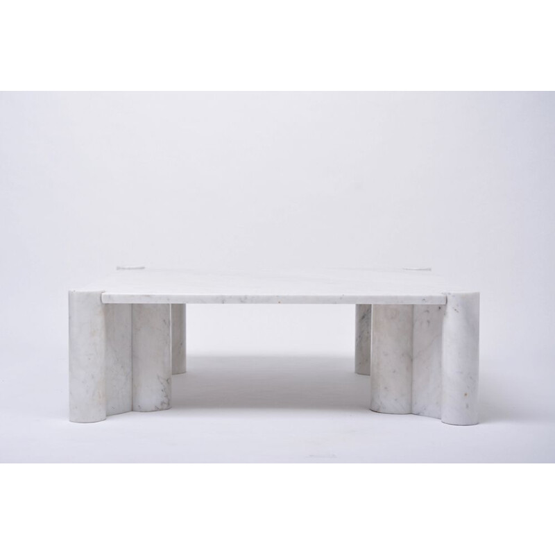 Vintage white marble coffee table model Jumbo by Gae Aulenti for Knoll International, 1964