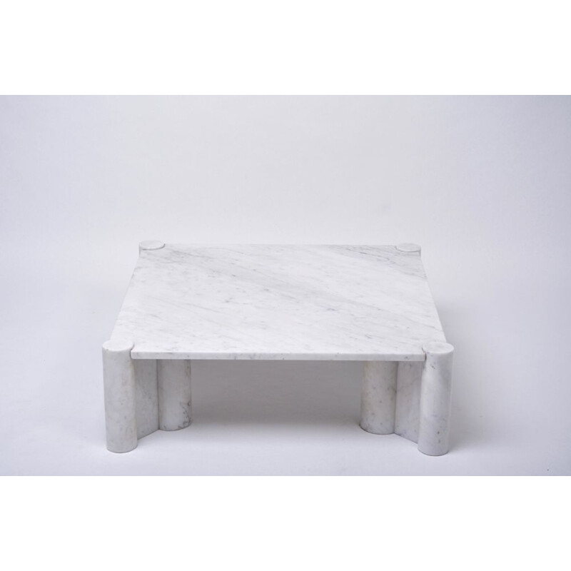 Vintage white marble coffee table model Jumbo by Gae Aulenti for Knoll International, 1964