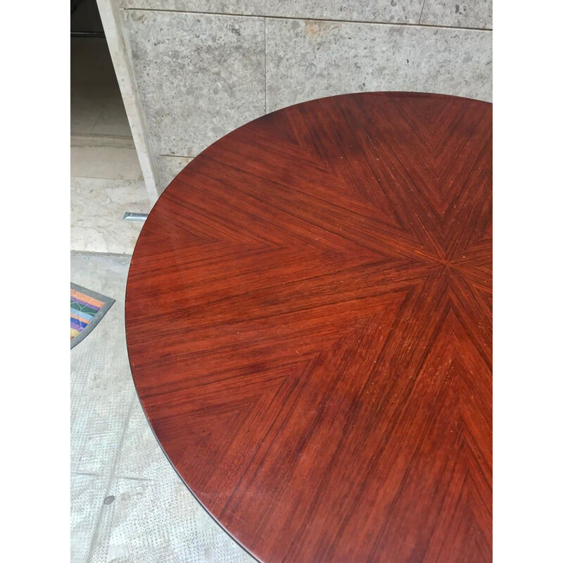 Vintage teak and brass table, 1960s